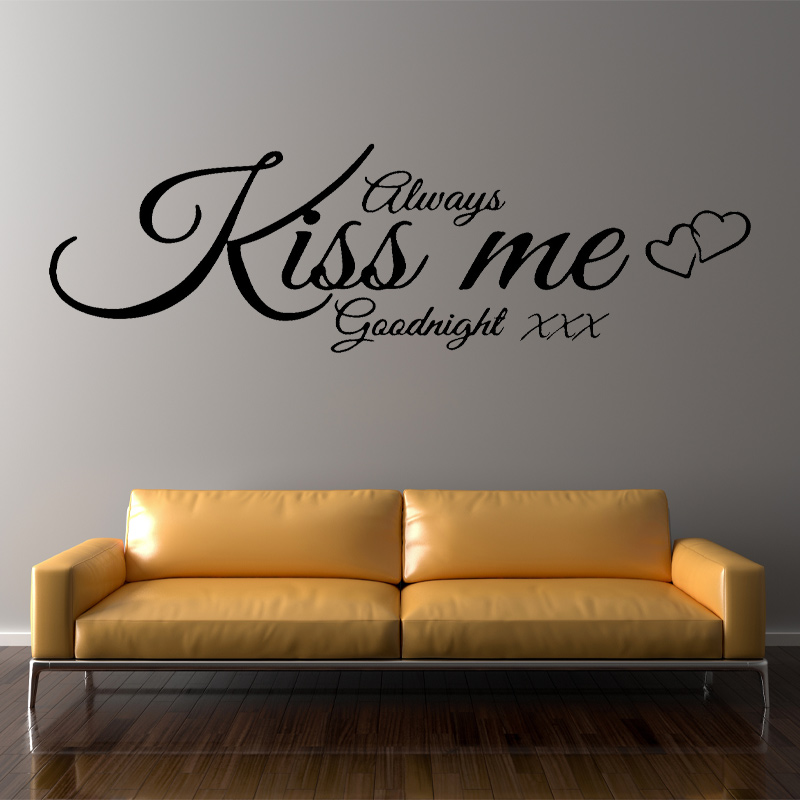 Interior Design Quotes - Stiker Dinding Kutipan Selalu Cium Aku