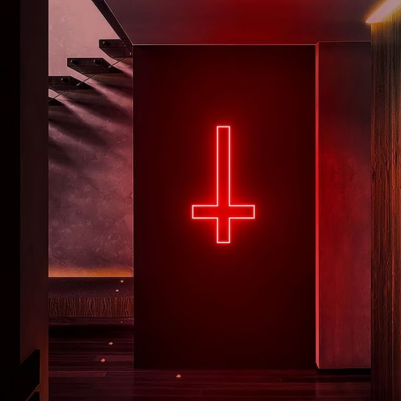 Engineering And Interior Design - Cross lampu Neon Custom tanda Neon