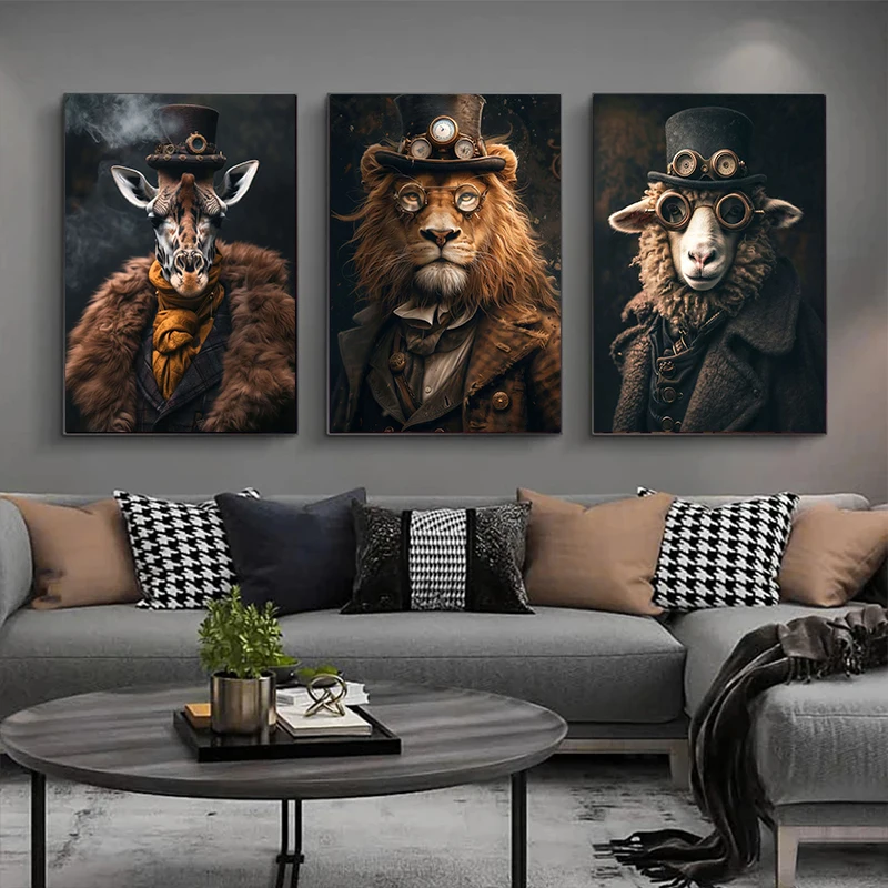 Lukisan dinding hewan Retro, p - Interior Design Studio ulasan dan harga