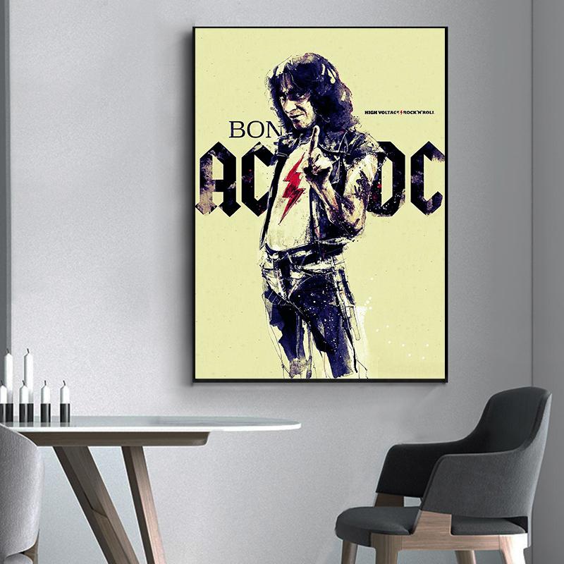 AC_DC Band kanvas seni Retro p - Interior Design Studio ulasan dan harga