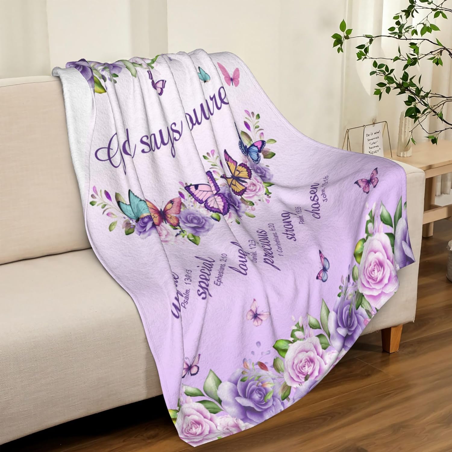 Selimut Bulu Motif Mawar Ungu  - Interior Design Quotes ulasan dan harga