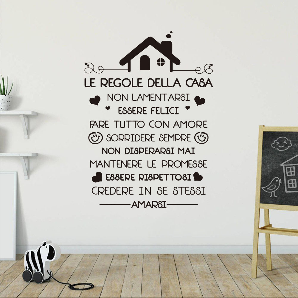 Stiker Dinding Aturan Rumah It - Interior Design Quotes ulasan dan harga