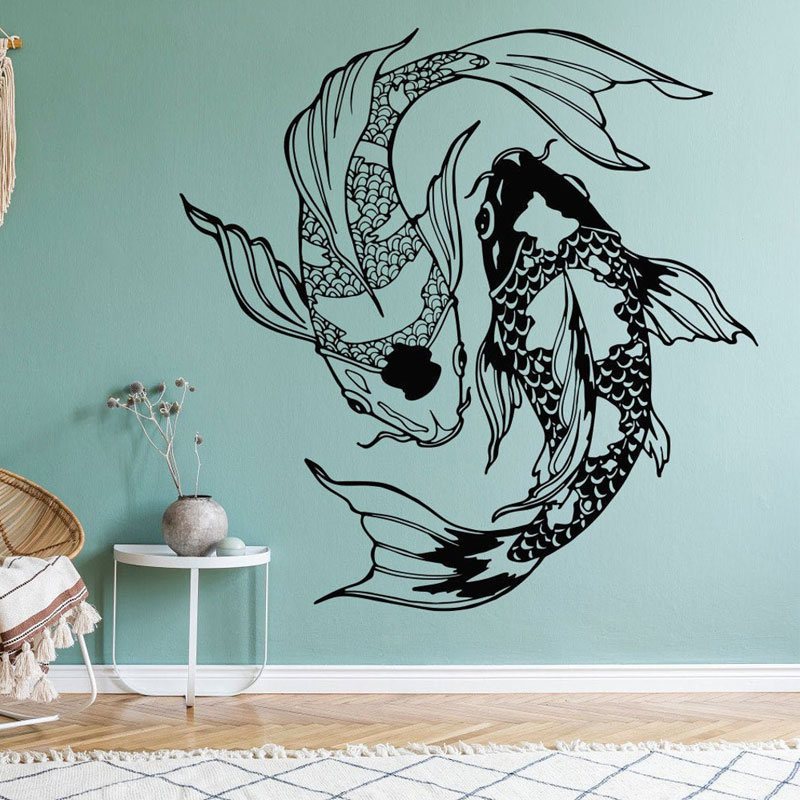 Stiker Dinding Ikan Koi Dekora - Interior Design Quotes ulasan dan harga